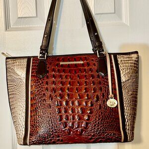 Brahmin 3 Tone Leather Tote